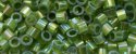 (image for) TOHO Aiko Precision Cylinder Bead. Olive Satin Rainbow TB-1566