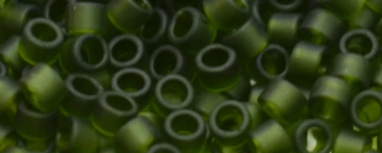 (image for) TOHO Aiko Precision Cylinder Bead. Olivine Transparent Matte TB-940F
