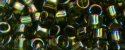 (image for) TOHO Aiko Precision Cylinder Bead. Olivine Transparent Rainbow TB-180