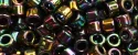 (image for) TOHO Aiko Precision Cylinder Bead. Pink-Green 24k Gold Metallic TB-732A