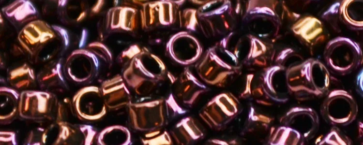 (image for) TOHO Aiko Precision Cylinder Bead. Plum Iris Higher Metallic TB-502