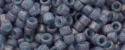 (image for) TOHO Aiko Precision Cylinder Bead. Purple / Aqua Marbled Opaque TB-1204