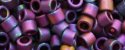 (image for) TOHO Aiko Precision Cylinder Bead. Purple Gold Iris Metallic Matte TB-515F