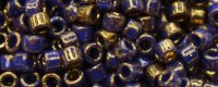 (image for) TOHO Aiko Precision Cylinder Bead. Purple 24k Gilded Marbled Opaque TB-1701