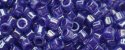 (image for) TOHO Aiko Precision Cylinder Bead. Purple Lined Aqua Luster TB-1058