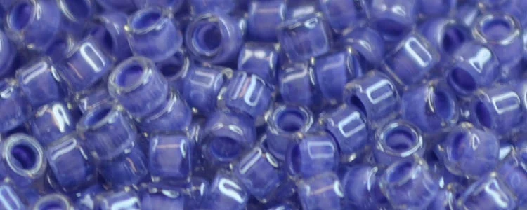 (image for) TOHO Aiko Precision Cylinder Bead. Purple Lined Crystal Luster TB-988