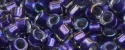 (image for) TOHO Aiko Precision Cylinder Bead. Purple Lined Crystal Rainbow TB-265
