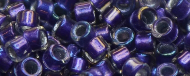(image for) TOHO Aiko Precision Cylinder Bead. Purple Lined Crystal Rainbow TB-265