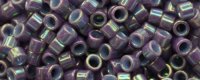 (image for) TOHO Aiko Precision Cylinder Bead. Purple Lined Green Iris TB-1630