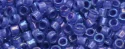 (image for) TOHO Aiko Precision Cylinder Bead. Purple Lined Light Sapphire Transparent TB-934