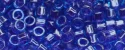(image for) TOHO Aiko Precision Cylinder Bead. Purple Lined Sapphire Transparent TB-361