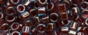 (image for) TOHO Aiko Precision Cylinder Bead. Raspberry Lined Aqua Luster TB-1061