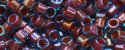 (image for) TOHO Aiko Precision Cylinder Bead. Red Lined Aqua Transparent TB-381