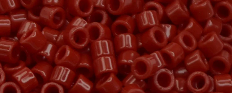 (image for) TOHO Aiko Precision Cylinder Bead. Red Opaque TB-45