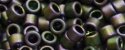 (image for) TOHO Aiko Precision Cylinder Bead. Rose-Green Iris Metallic Matte TB-709