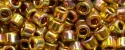 (image for) TOHO Aiko Precision Cylinder Bead. Rose-Green 24k Gold Metallic TB-722