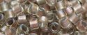 (image for) TOHO Aiko Precision Cylinder Bead. Rose Lined Crystal Rainbow TB-267