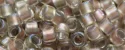 (image for) TOHO Aiko Precision Cylinder Bead. Rose Lined Crystal Rainbow TB-267