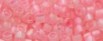 (image for) TOHO Aiko Precision Cylinder Bead. Rose Lined Crystal TB-191C