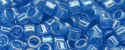 (image for) TOHO Aiko Precision Cylinder Bead. Royal Blue Lined Aqua Luster TB-1055