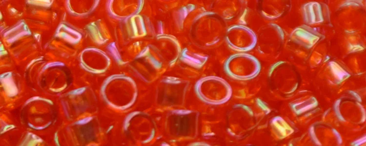 (image for) TOHO Aiko Precision Cylinder Bead. Ruby Hyacinth Transparent Rainbow TB-165