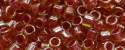 (image for) TOHO Aiko Precision Cylinder Bead. Ruby Lined Light Topaz Luster TB-1040