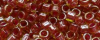 TOHO Aiko Precision Cylinder Bead. Ruby Lined Light Topaz Luster TB-1040 (image for) TOHO Aiko Precision Cylinder Bead. Ruby Lined Light Topaz Luster TB-1040