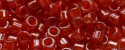 (image for) TOHO Aiko Precision Cylinder Bead. Ruby Lined Luster TB-1037