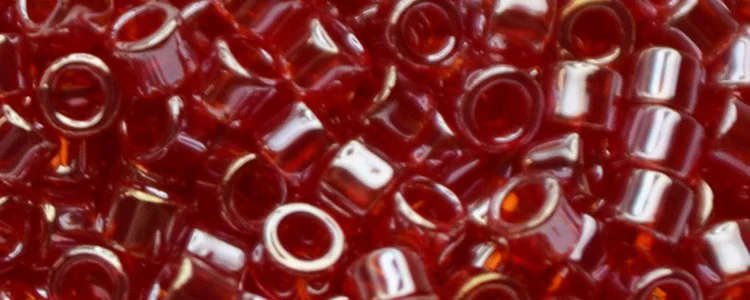 (image for) TOHO Aiko Precision Cylinder Bead. Ruby Transparent Luster TB-109B