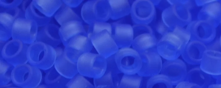 (image for) TOHO Aiko Precision Cylinder Bead. Sapphire Transparent Matte TB-942F