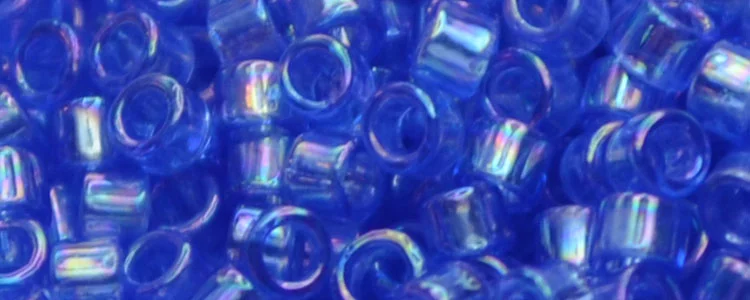 (image for) TOHO Aiko Precision Cylinder Bead. Sapphire Transparent Rainbow TB-178