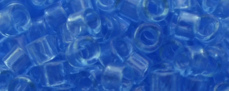 (image for) TOHO Aiko Precision Cylinder Bead. Very Light Sapphire Transparent TB-3L