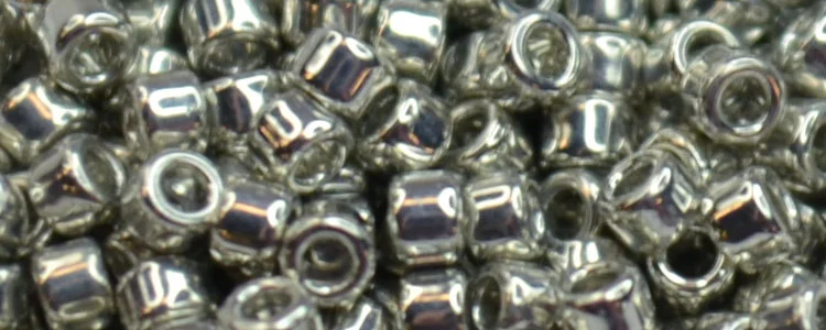 (image for) TOHO Aiko Precision Cylinder Bead. Silver Metallic TB-714