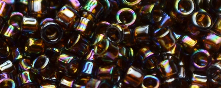 (image for) TOHO Aiko Precision Cylinder Bead. Smoke Topaz Transparent Rainbow TB-177