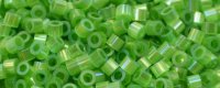 (image for) TOHO Aiko Precision Cylinder Bead. Spring Green Satin Rainbow TB-1562