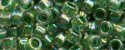 (image for) TOHO Aiko Precision Cylinder Bead. Spruce Lined Crystal Rainbow TB-699