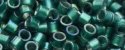 (image for) TOHO Aiko Precision Cylinder Bead. Teal Lined Crystal Matte TB-270F