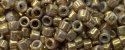 (image for) TOHO Aiko Precision Cylinder Bead. Taupe 24k Gilded Marbled Opaque TB-1700