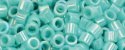 (image for) TOHO Aiko Precision Cylinder Bead. Turquoise Opaque Rainbow TB-413