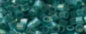 (image for) TOHO Aiko Precision Cylinder Bead. Turquoise Satin Rainbow TB-1573