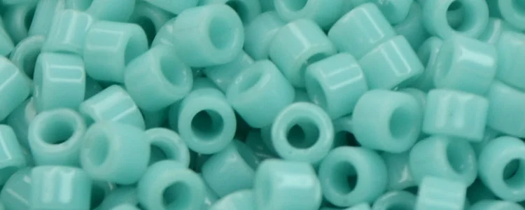 (image for) TOHO Aiko Precision Cylinder Bead. Turquoise Opaque TB-55 - Click Image to Close