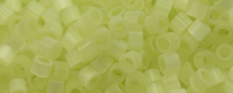 (image for) TOHO Aiko Precision Cylinder Bead. Very Light Chartreuse Satin TB-1507