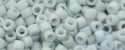 (image for) TOHO Aiko Precision Cylinder Bead. Very Light Grey Opaque Matte TB-1600F