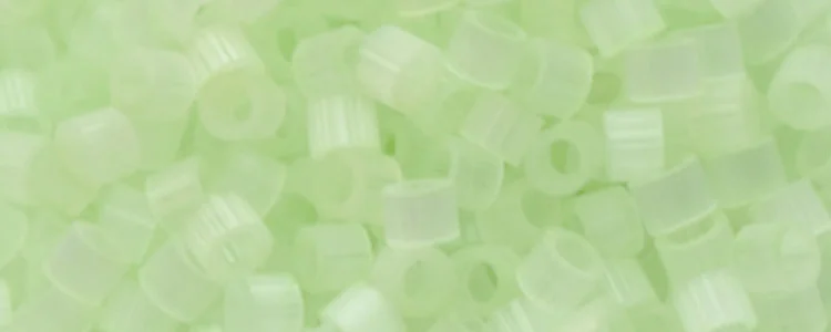 (image for) TOHO Aiko Precision Cylinder Bead. Light Peridot Satin TB-1319
