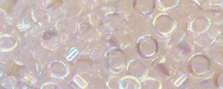 (image for) TOHO Aiko Precision Cylinder Bead. Very Light Rose Transparent Rainbow TB-171L