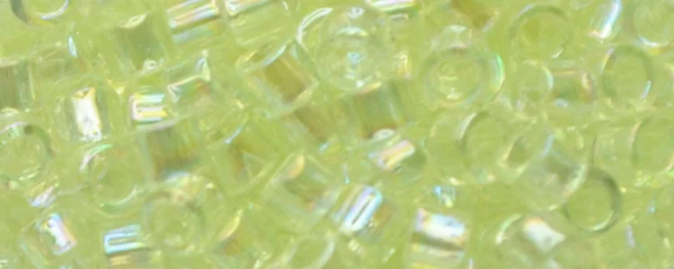 (image for) TOHO Aiko Precision Cylinder Bead. Very Light Yellow Transparent Rainbow TB-173
