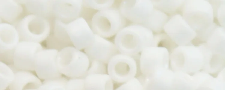 (image for) TOHO Aiko Precision Cylinder Bead. White Chalk Matte Opaque TB-761