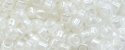 (image for) TOHO Aiko Precision Cylinder Bead. White Lined Crystal Luster TB-1030