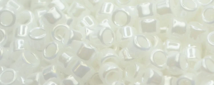 (image for) TOHO Aiko Precision Cylinder Bead. White Opaque Luster TB-121