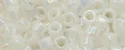 (image for) TOHO Aiko Precision Cylinder Bead. White Opaque Rainbow TB-401
